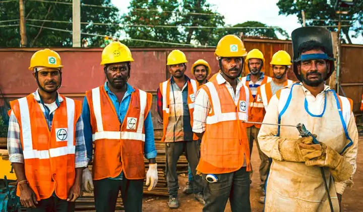 Construction crew on site